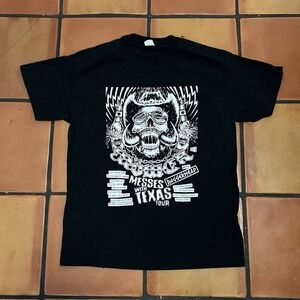 Mower "Messes With Texas" Tour Shirt Daggerskull Graphic Black Size L Metal